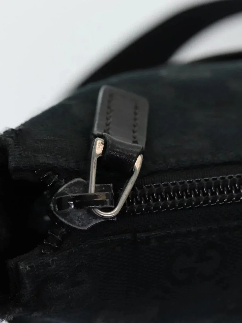 GUCCI GG Canvas Shoulder Bag Black 145857 Auth ep5062